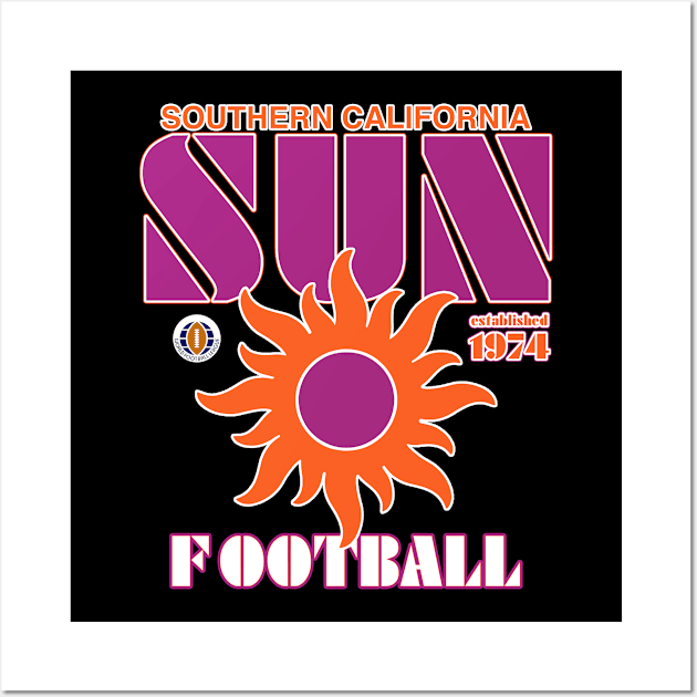 Southern California Sun Football Wall Art by Tee Arcade